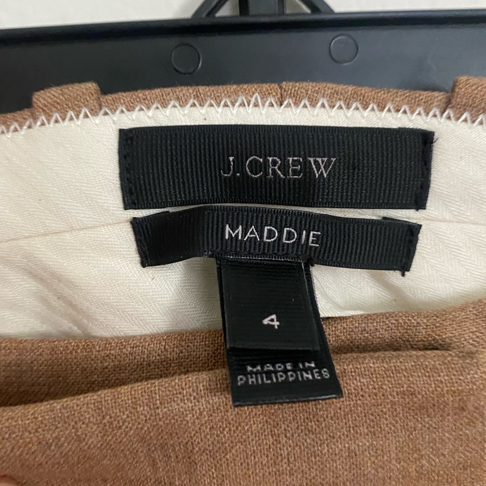 J Crew Maddie Pant Sz 4 - Camel Tan
